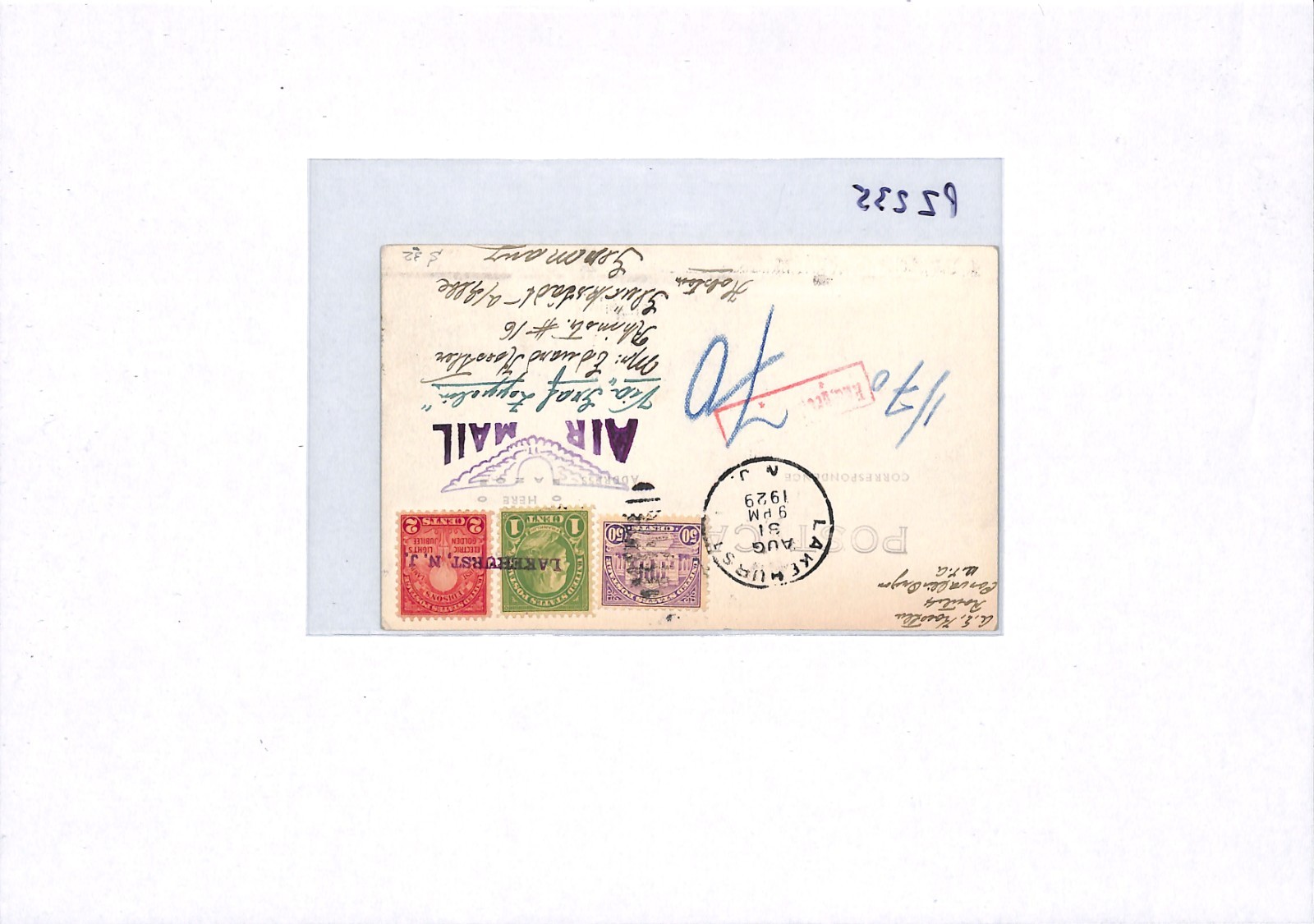 USA ZEPPELIN Air Mail 1929 *LAKEHURST NJ* Cancel AIRFIELD Postcard PLANES PZ235 - Image 13