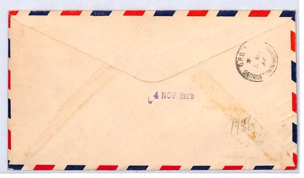USA/BRITISH GUIANA Air Mail Cover 1946 PAN-AM TEST FLIGHT Retour Detroit YD240 - Image 3