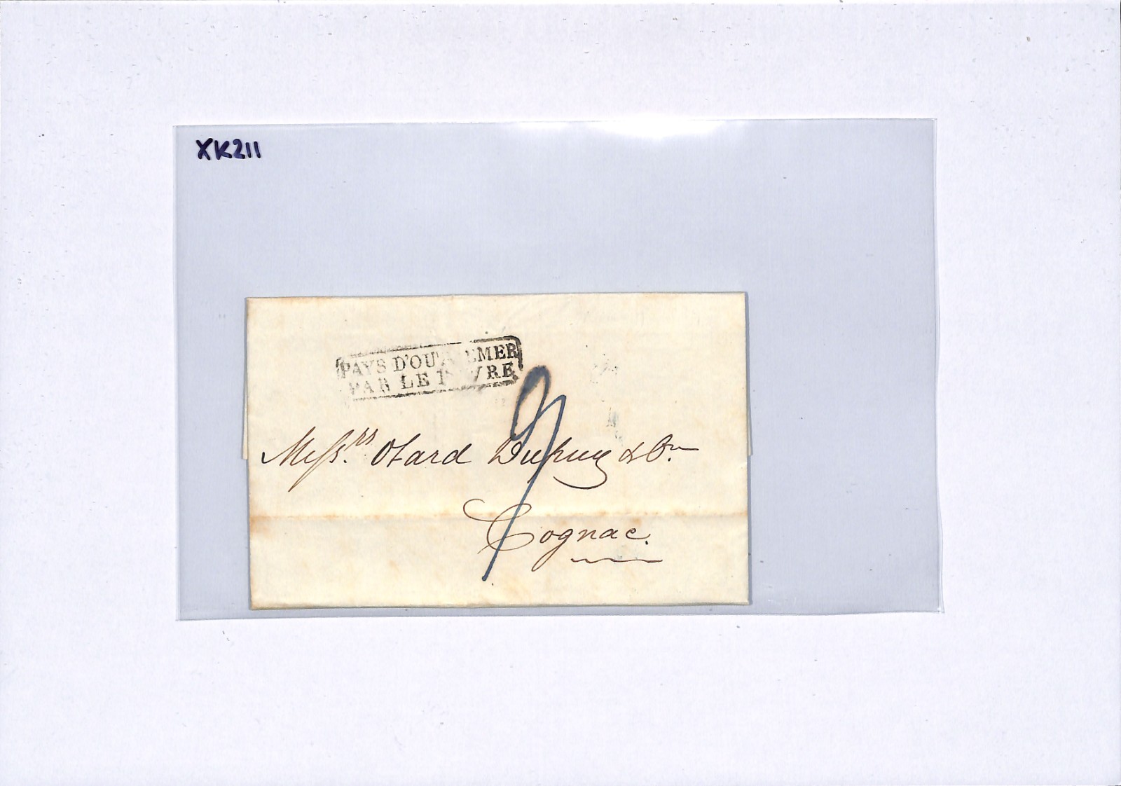 USA/FRANCE TRANSATLANTIC Cover 1834 New York Cognac Entire Letter EL XK211 - Image 6