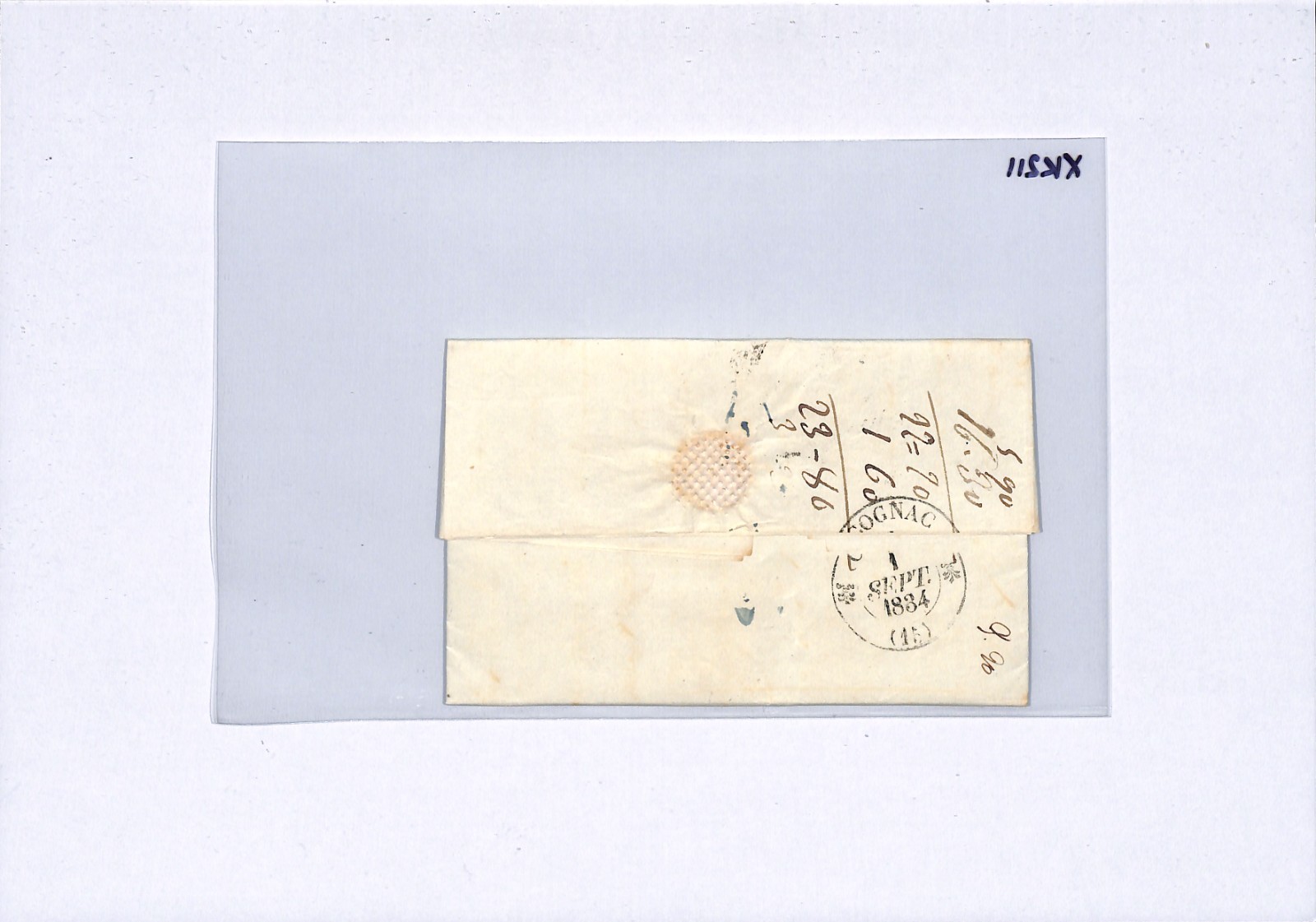 USA/FRANCE TRANSATLANTIC Cover 1834 New York Cognac Entire Letter EL XK211 - Image 7