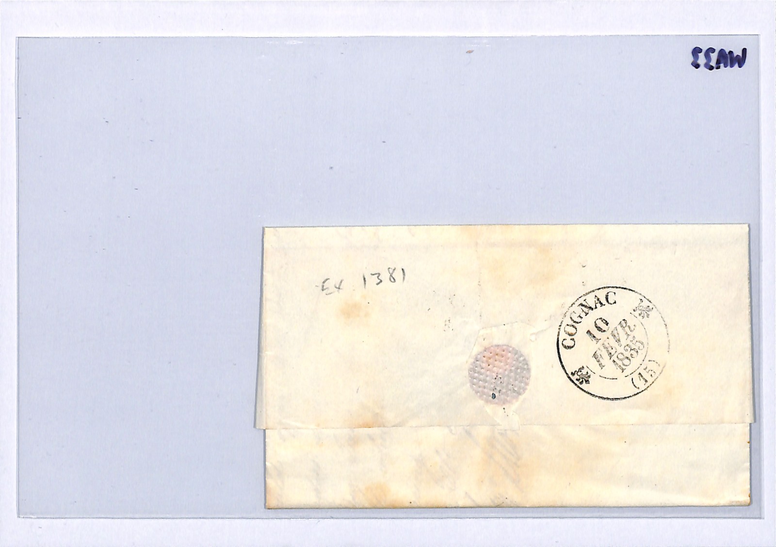 USA/FRANCE TRANSATLANTIC Cover 1834 New York Cognac FORMOSA EL WA33 - Image 7