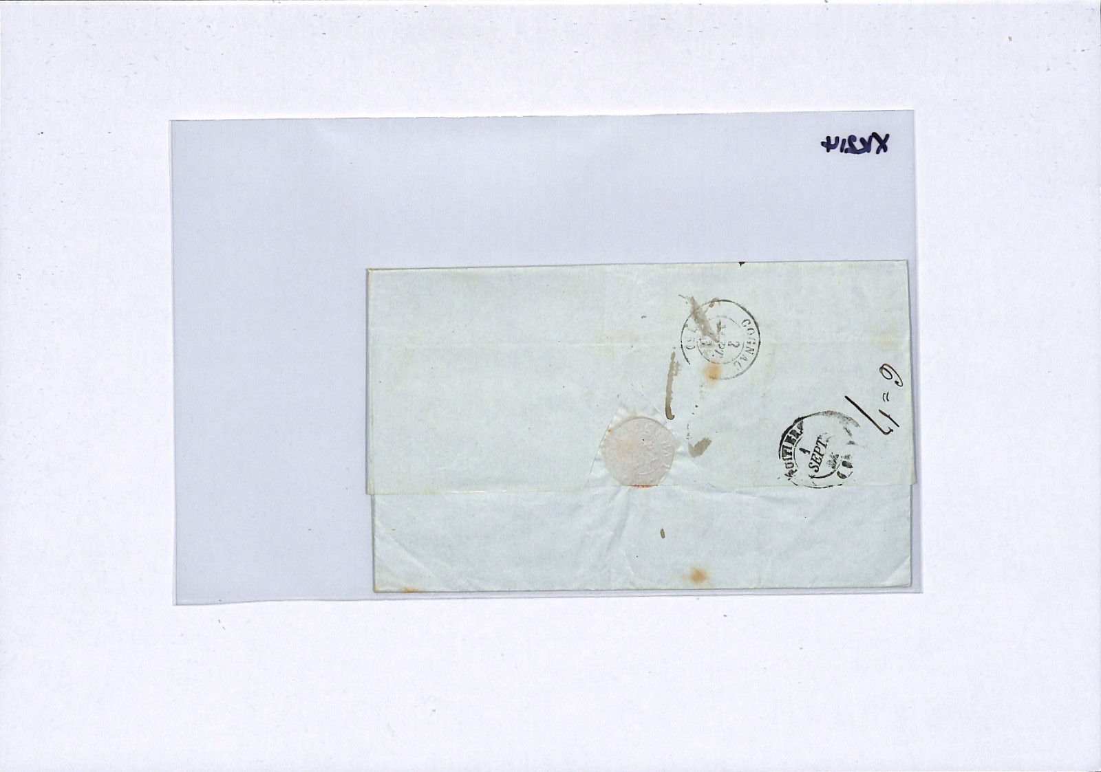 USA/FRANCE TRANSATLANTIC Cover 1843 New York Cognac Entire Letter EL XK214 - Image 7