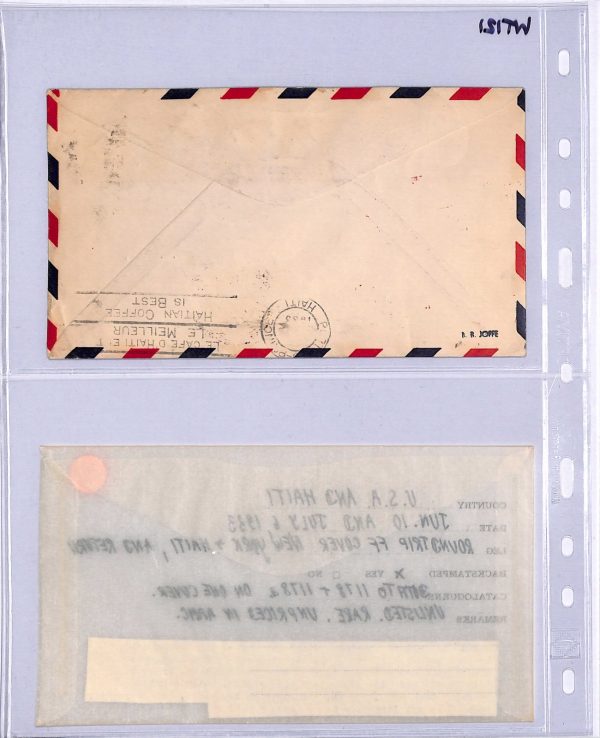 USA/HAITI Air 1933 Cover COLUMBIA FIRST FLIGHT Boyd-Lyon MULLER 10,000pts WT121 - Image 11