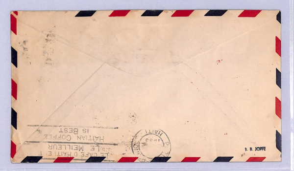 USA/HAITI Air 1933 Cover COLUMBIA FIRST FLIGHT Boyd-Lyon MULLER 10,000pts WT121 - Image 4