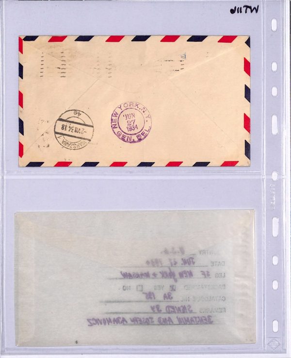 USA/POLAND Transatlantic Flight 1934 Air Cover ADAMOWICZ Pilots{2} Signed WT116 - Image 7