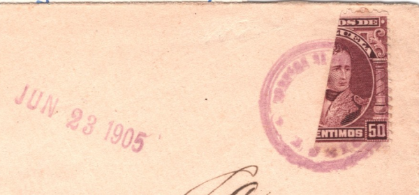 VENEZUELA 50c BISECT Cover *RUBIO PROVISIONAL* (25c) Rate 1905 Maracaibo WX58 - Image 12