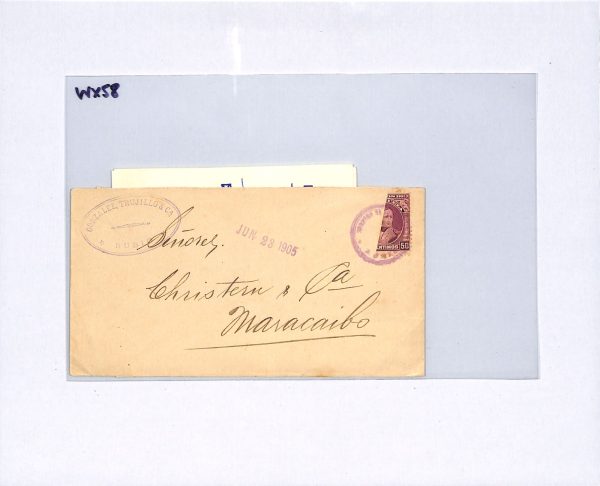 VENEZUELA 50c BISECT Cover *RUBIO PROVISIONAL* (25c) Rate 1905 Maracaibo WX58 - Image 16