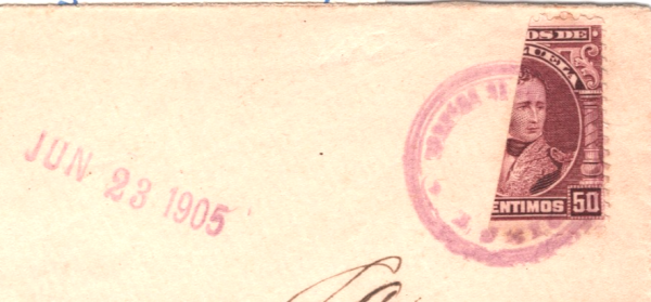 VENEZUELA 50c BISECT Cover *RUBIO PROVISIONAL* (25c) Rate 1905 Maracaibo WX58 - Image 7