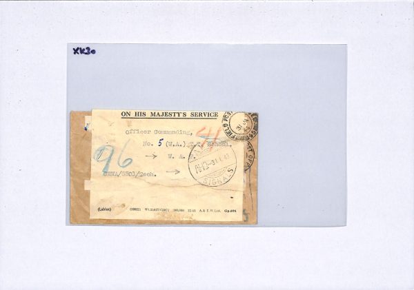 WEST AFRICA GB WW2 Official Cover *ARMY SIGNALS/AHQ* 1943 CDS Economy Label XK30 - Image 7