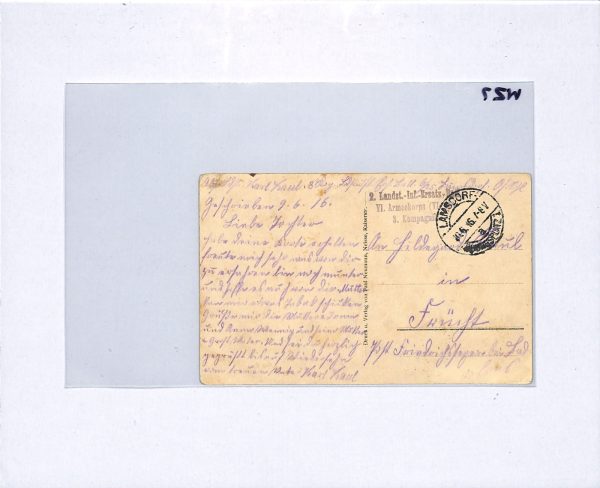 ZEPPELIN Art Chromo-Litho Postcard GRUSS AUS *Lamsdorf* Used 1916 {samwells}WZ7 - Image 6