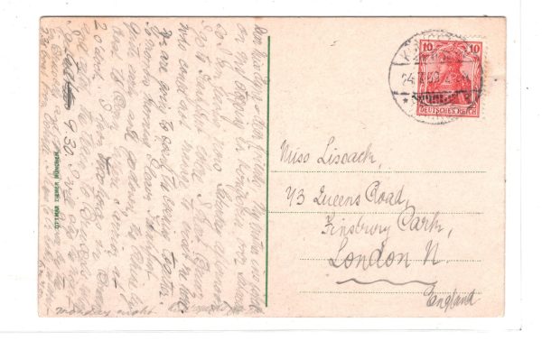 ZEPPELIN Art Comic Postcard *Königstein* Germany LINIE MEMEL 1909 London KZ335 - Image 5
