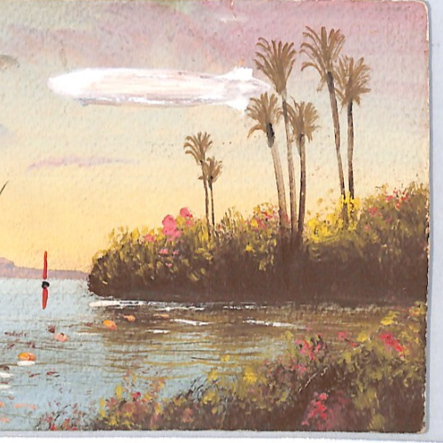 ZEPPELIN Art Postcard HAND-PAINTED *Palestine* Scene Dated 1917 {samwells}PZ67 - Image 5