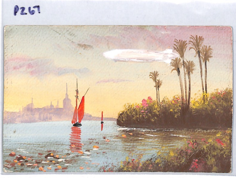 ZEPPELIN Art Postcard HAND-PAINTED *Palestine* Scene Dated 1917 {samwells}PZ67 - Image 9