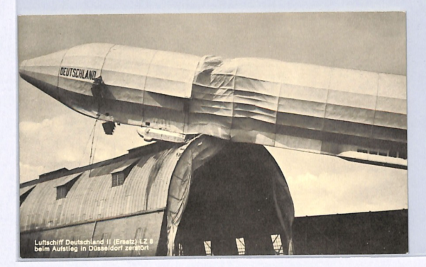 ZEPPELIN *CRASH* May 1911 Postcard DEUTSCHLAND II (LZ.8) Unused Dusseldorf WZ4 - Image 4