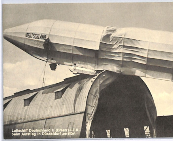 ZEPPELIN *CRASH* May 1911 Postcard DEUTSCHLAND II (LZ.8) Unused Dusseldorf WZ4