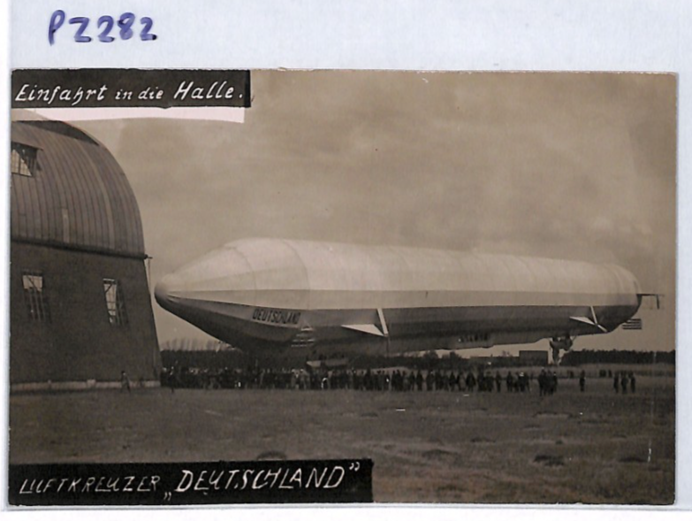 ZEPPELIN *Deutschland* (LZ.8) Hangar Postcard REAL PHOTO Germany Unused PZ282 - Image 8
