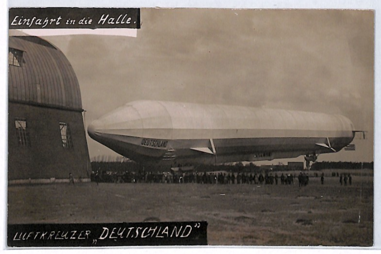 ZEPPELIN *Deutschland* (LZ.8) Hangar Postcard REAL PHOTO Germany Unused PZ282