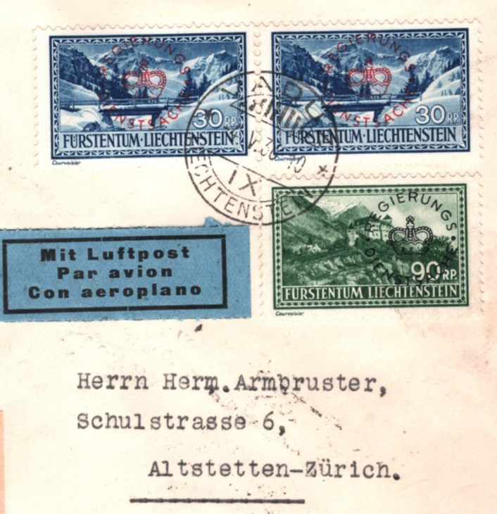 ZEPPELIN HINDENBURG Cover *LIECHTENSTEIN* Treaty Air OFFICIALS 1936 USA KZ419 - Image 6