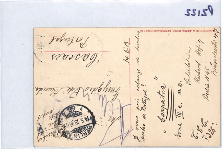 ZEPPELIN *Hansa* (LZ.13) Hangar Postcard 1913 Germany VIEW-SIDE FRANKING PZ122 - Image 12