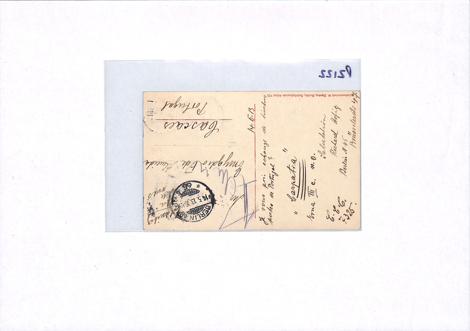 ZEPPELIN *Hansa* (LZ.13) Hangar Postcard 1913 Germany VIEW-SIDE FRANKING PZ122 - Image 13