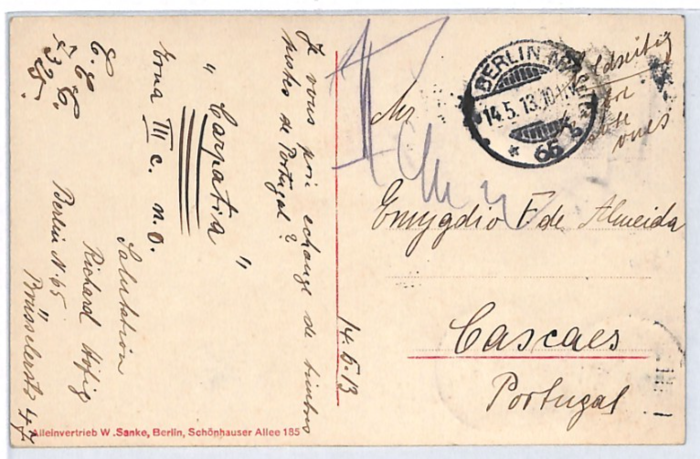 ZEPPELIN *Hansa* (LZ.13) Hangar Postcard 1913 Germany VIEW-SIDE FRANKING PZ122 - Image 4