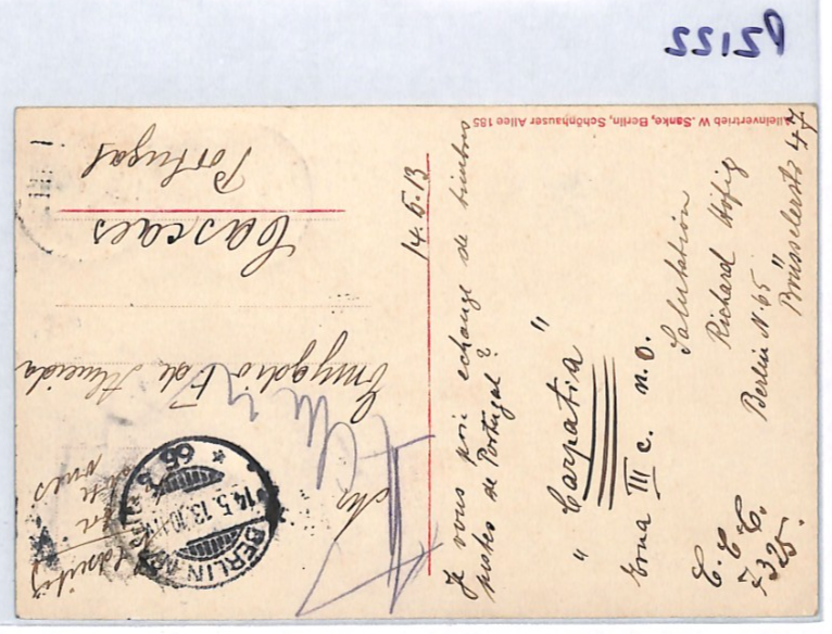 ZEPPELIN *Hansa* (LZ.13) Hangar Postcard 1913 Germany VIEW-SIDE FRANKING PZ122 - Image 10