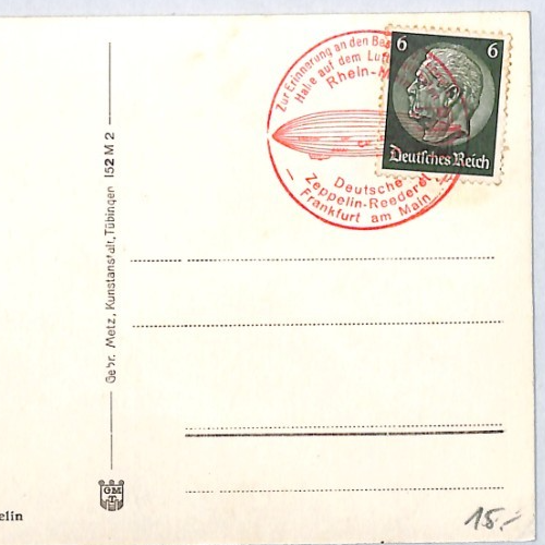 ZEPPELIN *Hindenburg* (LZ.129) Card 6pf HINDENBURG STAMP *Red Cachet* CTO PZ202 - Image 5