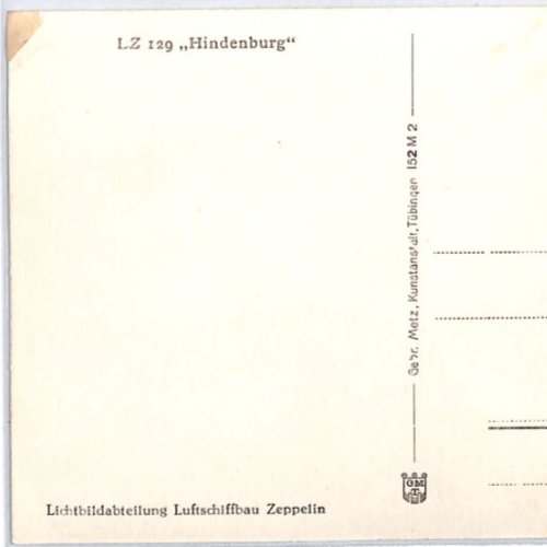 ZEPPELIN *Hindenburg* (LZ.129) Card 6pf HINDENBURG STAMP *Red Cachet* CTO PZ202 - Image 7