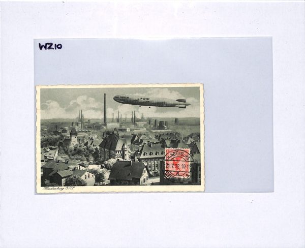 ZEPPELIN LZ.127 Postcard *Hindenburg* (Zabrze Poland) 1932 VIEW-SIDE Stamp WZ10 - Image 5