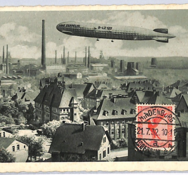 ZEPPELIN LZ.127 Postcard *Hindenburg* (Zabrze Poland) 1932 VIEW-SIDE Stamp WZ10