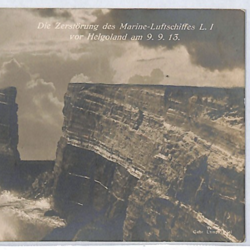 ZEPPELIN Marine Luftschiff L1 (LZ.14) Postcard *Heligoland* 1913 Flight RP PZ131 - Image 5