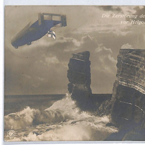 ZEPPELIN Marine Luftschiff L1 (LZ.14) Postcard *Heligoland* 1913 Flight RP PZ131 - Image 7