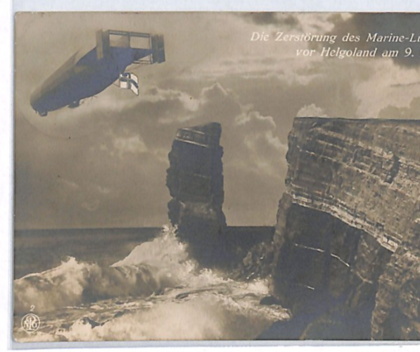 ZEPPELIN Marine Luftschiff L1 (LZ.14) Postcard *Heligoland* 1913 Flight RP PZ131