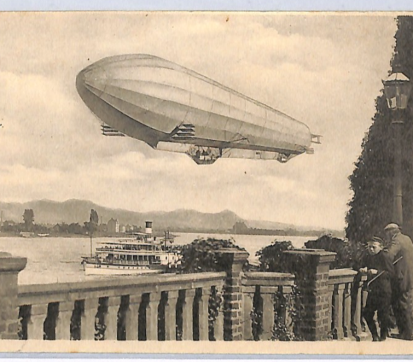 ZEPPELIN Postcard Bonn 1909 CDS *WHAT A FUSS!* Falkirk ENGLISH MESSAGE WZ2 - Image 3