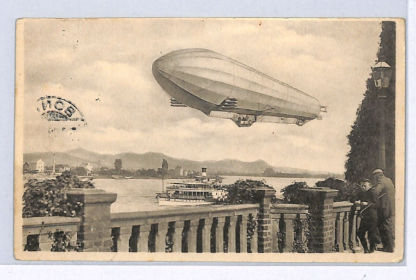 ZEPPELIN Postcard Bonn 1909 CDS *WHAT A FUSS!* Falkirk ENGLISH MESSAGE WZ2 - Image 6