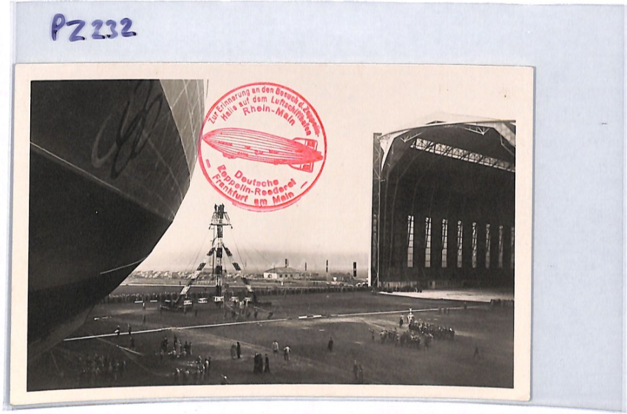 ZEPPELIN-REEDEREI Cachet VIEW-SIDE Postcard *Hindenburg* Frankfurt Germany PZ232 - Image 11