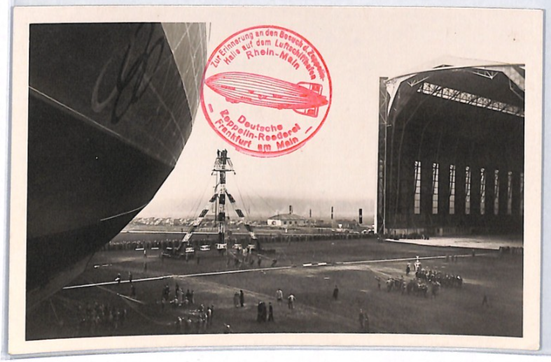 ZEPPELIN-REEDEREI Cachet VIEW-SIDE Postcard *Hindenburg* Frankfurt Germany PZ232 - Image 3