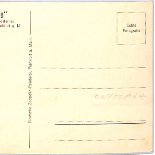 ZEPPELIN-REEDEREI Cachet VIEW-SIDE Postcard *Hindenburg* Frankfurt Germany PZ232 - Image 8