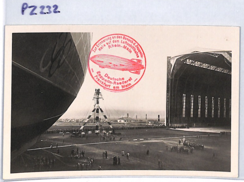 ZEPPELIN-REEDEREI Cachet VIEW-SIDE Postcard *Hindenburg* Frankfurt Germany PZ232 - Image 9