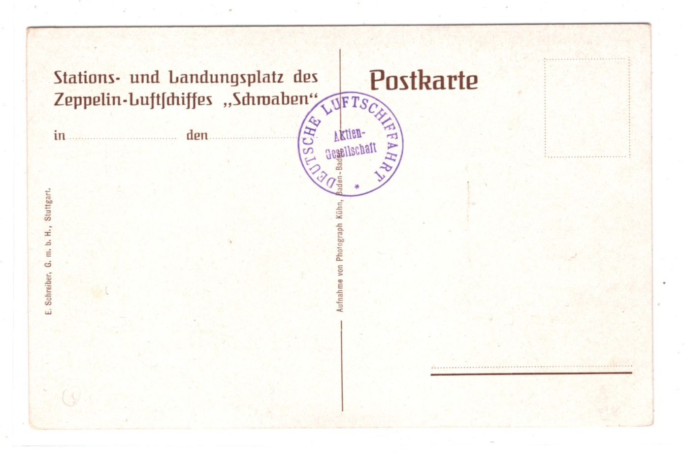 ZEPPELIN *SCHWABEN* (LZ.10) Postcard Superb DEUTSCHE LUFTSCHIFFART Cachet KZ505 - Image 3
