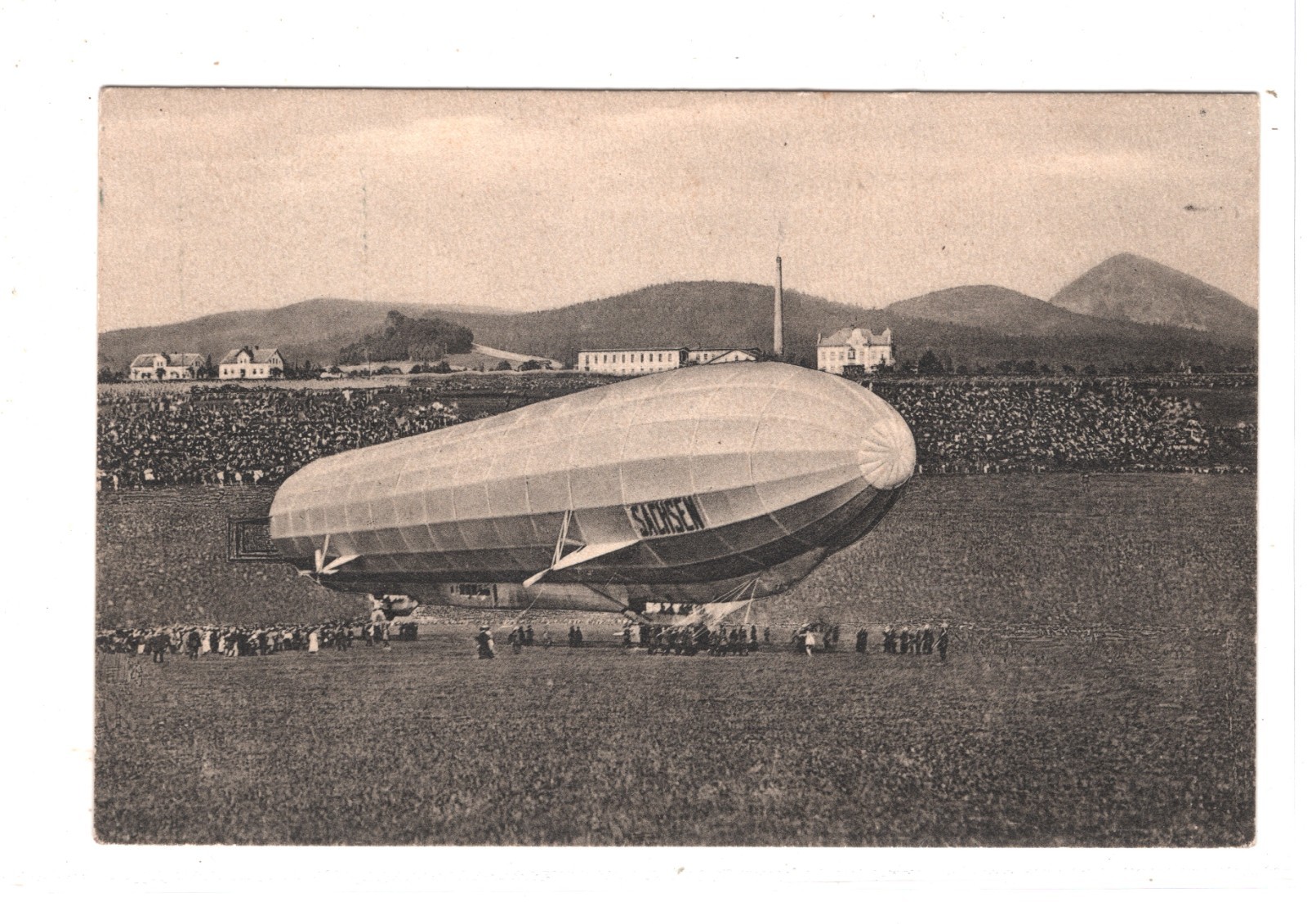 ZEPPELIN *Sachsen* LZ.17 Postcard Austria Empire HAIDA 1913 FLIGHT Blue CDS KZ35 - Image 5