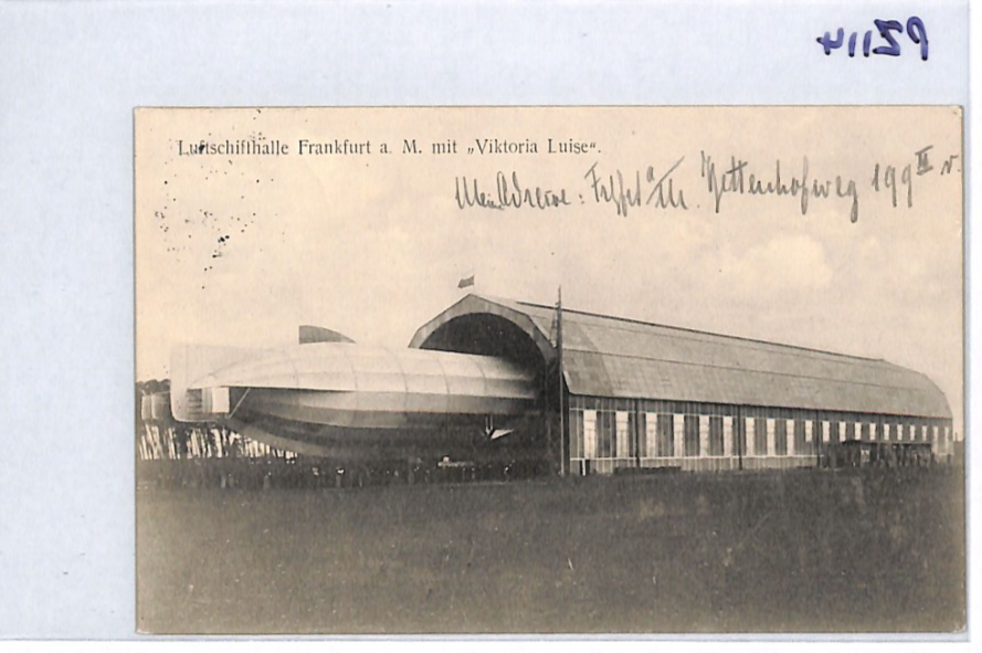 ZEPPELIN *Viktoria Luise* (LZ.11) Postcard Hangar FRANKFURT CACHET Germany PZ114 - Image 12