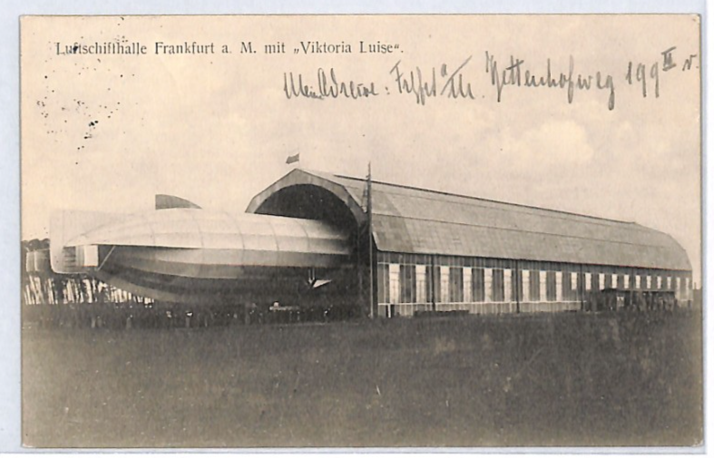 ZEPPELIN *Viktoria Luise* (LZ.11) Postcard Hangar FRANKFURT CACHET Germany PZ114 - Image 4