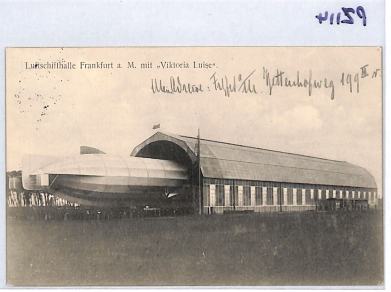 ZEPPELIN *Viktoria Luise* (LZ.11) Postcard Hangar FRANKFURT CACHET Germany PZ114 - Image 10