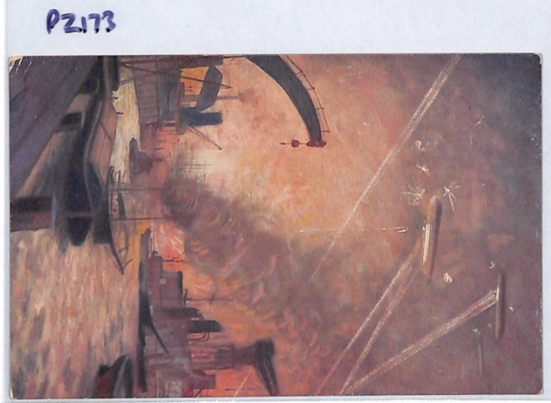 ZEPPELIN WW1 PROPAGANDA ART Postcard 10pf *CHARITY* Wannsee 1916 Germany PZ173 - Image 9