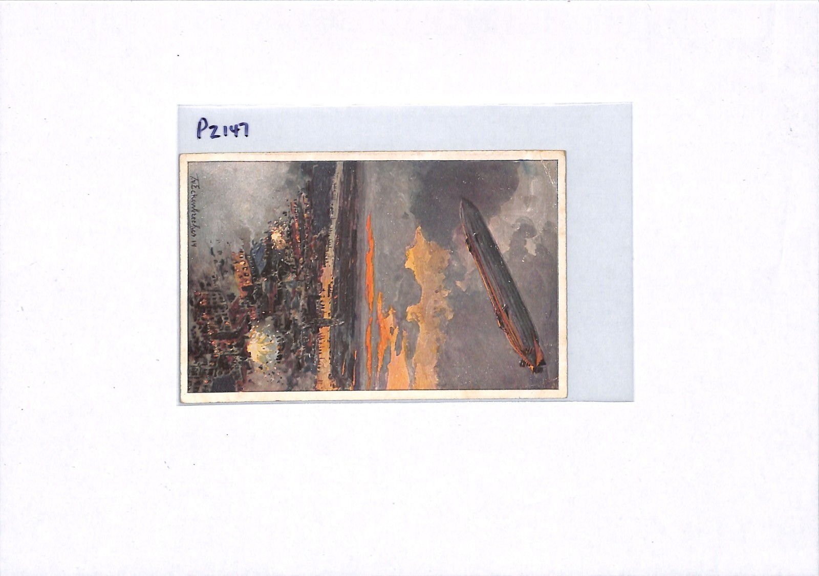 ZEPPELIN WW1 PROPAGANDA Card Grossvoigtsberg *CODED MESSAGE*? 1915 Germany PZ147 - Image 12