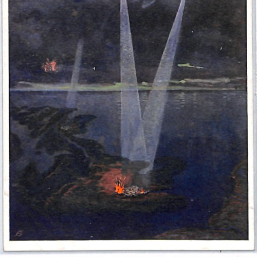 ZEPPELIN WW1 Postcard PROPAGANDA Art *Gott strafe England* SLOGAN Germany PZ323 - Image 7