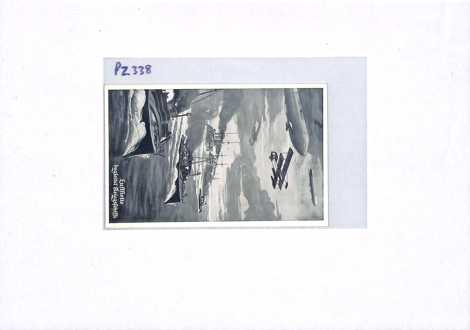 ZEPPELIN *Warship Escort* Postcard Germany WW1 PROPAGANDA Art AIRSHIP PZ338 - Image 12