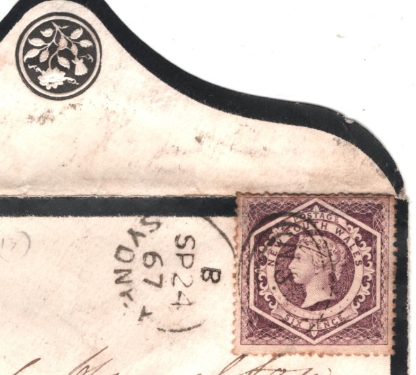 NEW SOUTH WALES NSW Australia States Cover Sydney GB Scotland Ayr 1867 XK1
